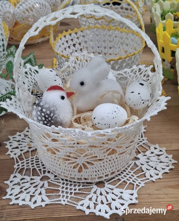 Wielkanocne ozdoby szydełkowe Lubań