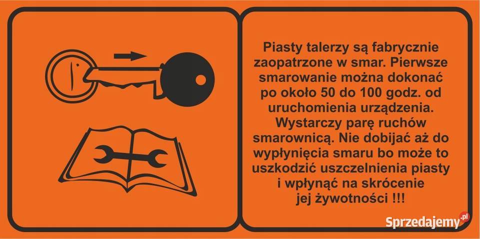 Naklejka ostrzegawcza na maszyny