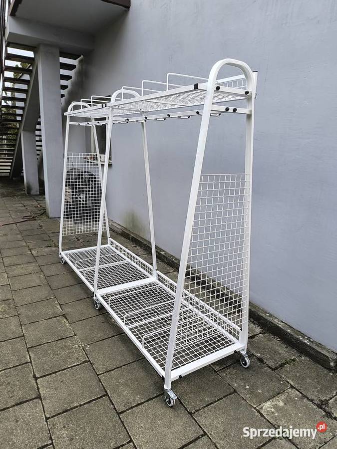 Wieszak do szatni 8 - stanowiskowy mobilny Wieszak do szatni 8 - stanowiskowy mobilny