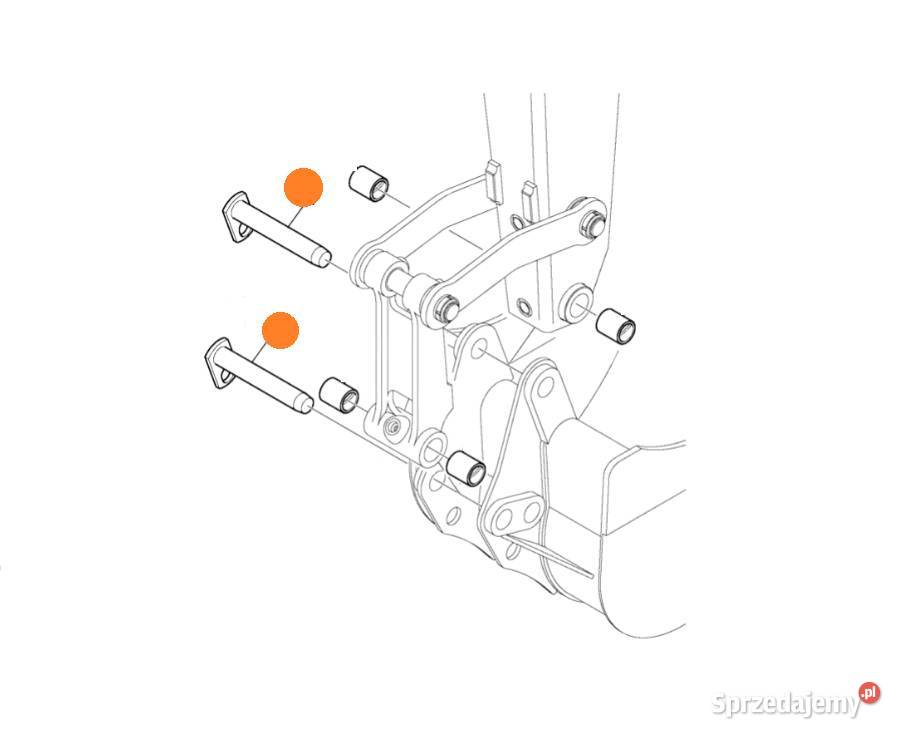 37B092T080 200323390 Sworzeń łyżki Komatsu WB