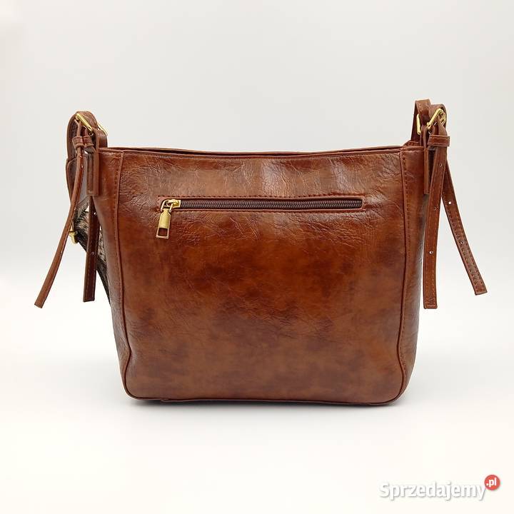 Torebka skórzana na ramie Vintage brąz Zawiercie sprzedam