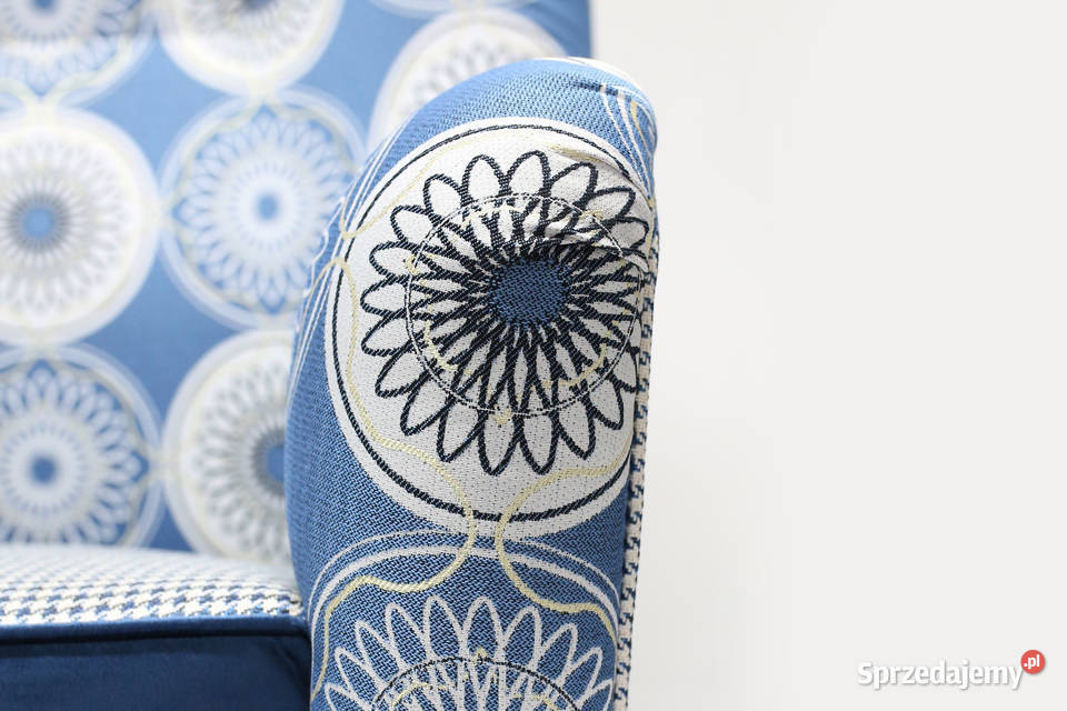 Fotel Uszak Kominkowy Patchwork Skandynawski Meble wielkopolskie Kazimierz Biskupi sprzedam