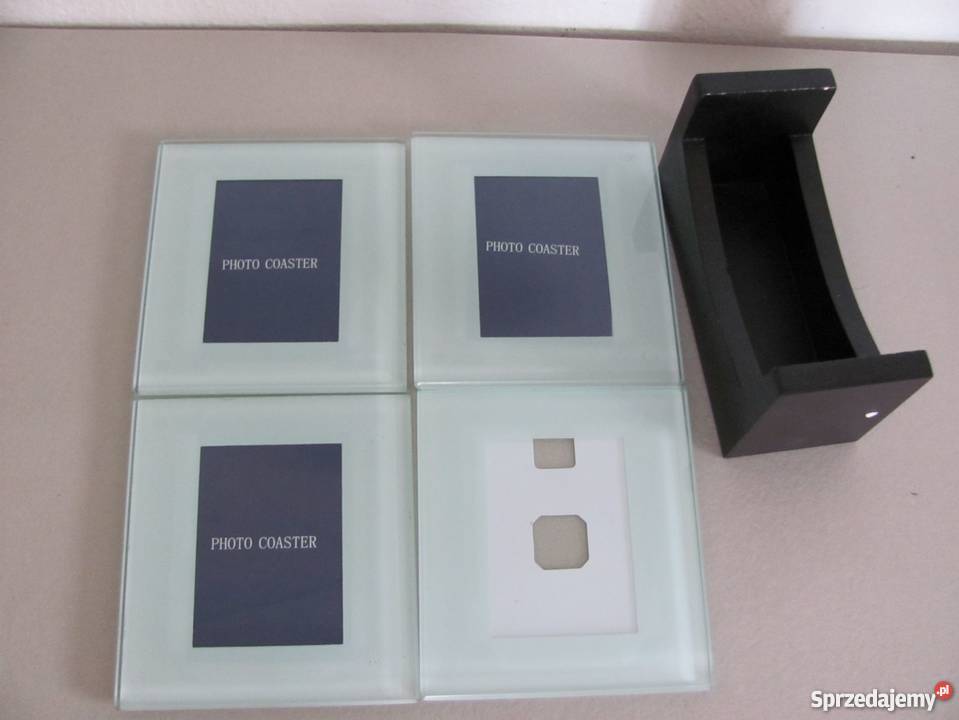 Szklane podstawki z wkładem na zdjęcia Zamość