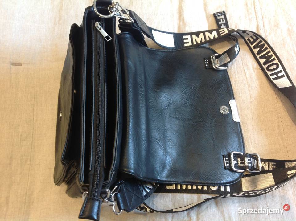 Listonoszka Skórzana Czarna Torebka Damska 32cm sprzedam