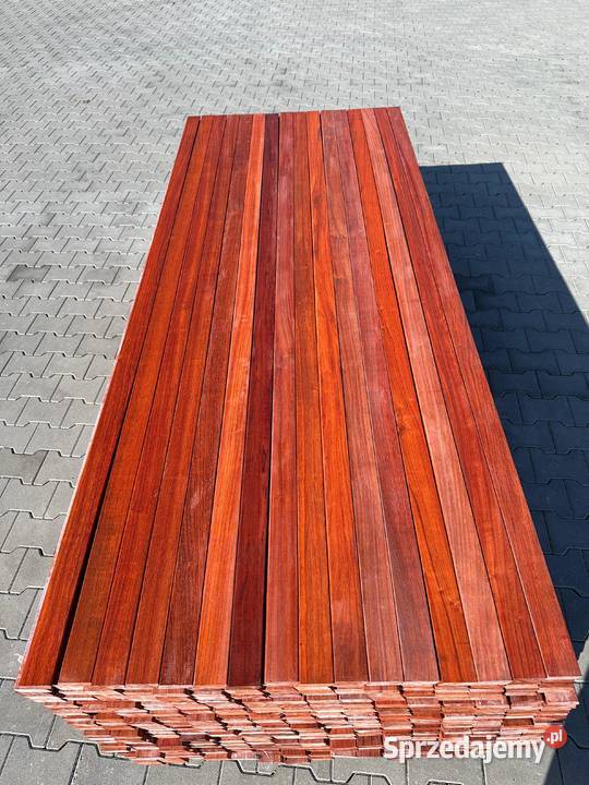 Deska elewacyjna drewniana padouk Fas KD 21x66mm Okładziny elewacyjne Prusice