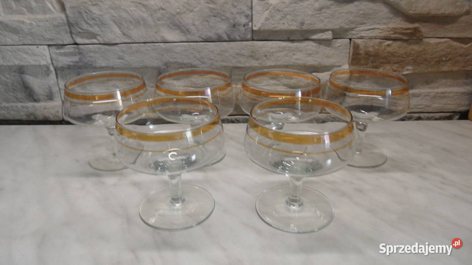 Szampanówki PRL 6 sztuk wielkopolskie