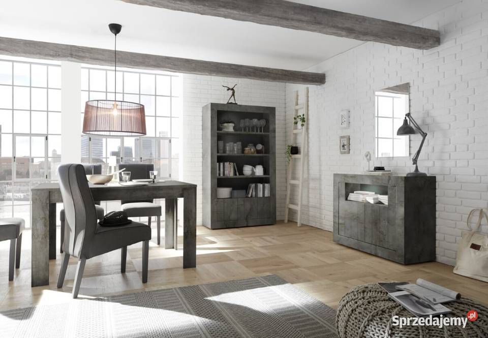 URBINO KOMODA 2 DRZWI 2 SZUFLADY OXIDE CIEMNY 42cm Dom i Ogród Rzeszów