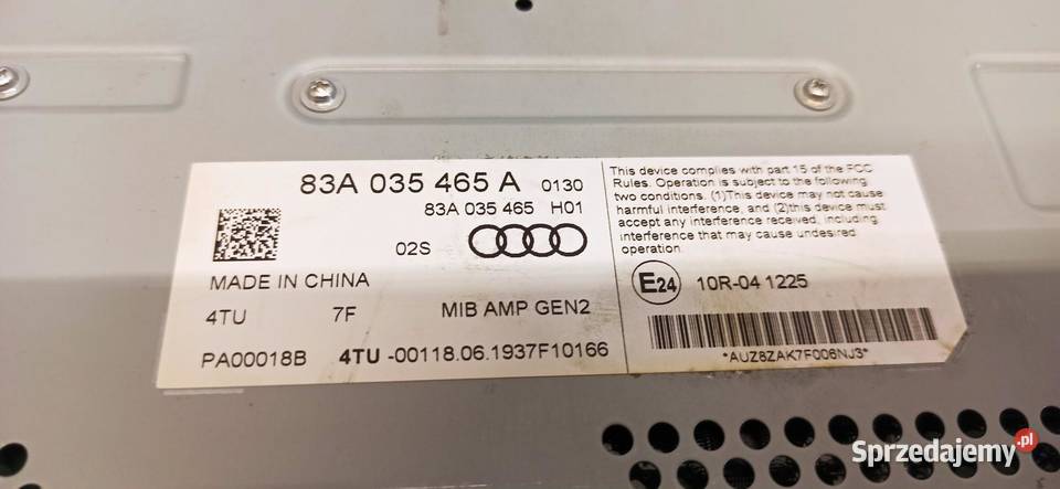 AUDI A1 82A WZMACNIACZ BANG OLUFSEN 83A035465A