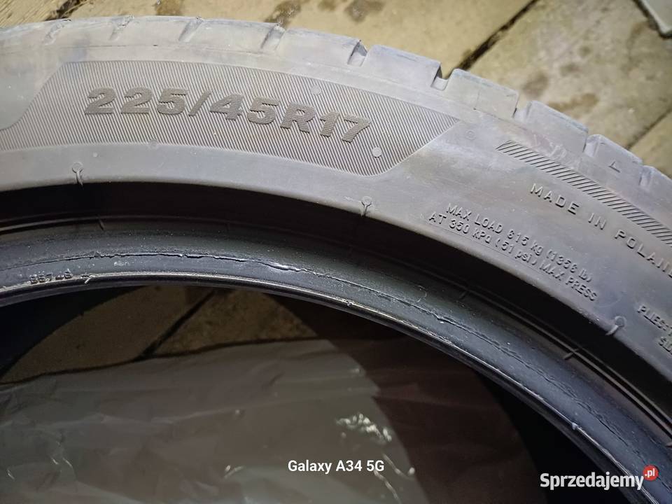 Komplet opon 225 45 17 Bridgestone 2023 Turanza Warszawa sprzedam