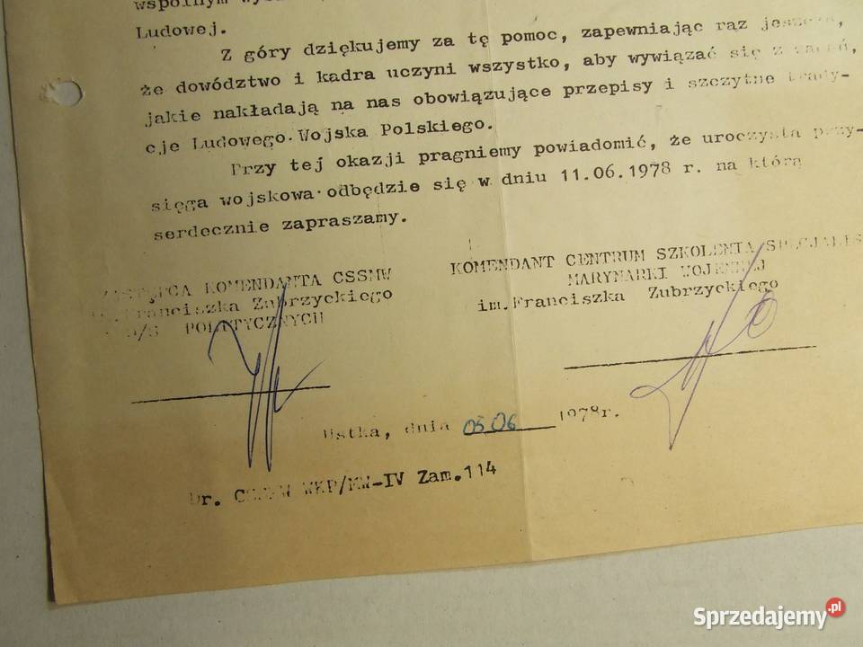 Stary List do rodziny Poborowego Marynarza śląskie Czeladź