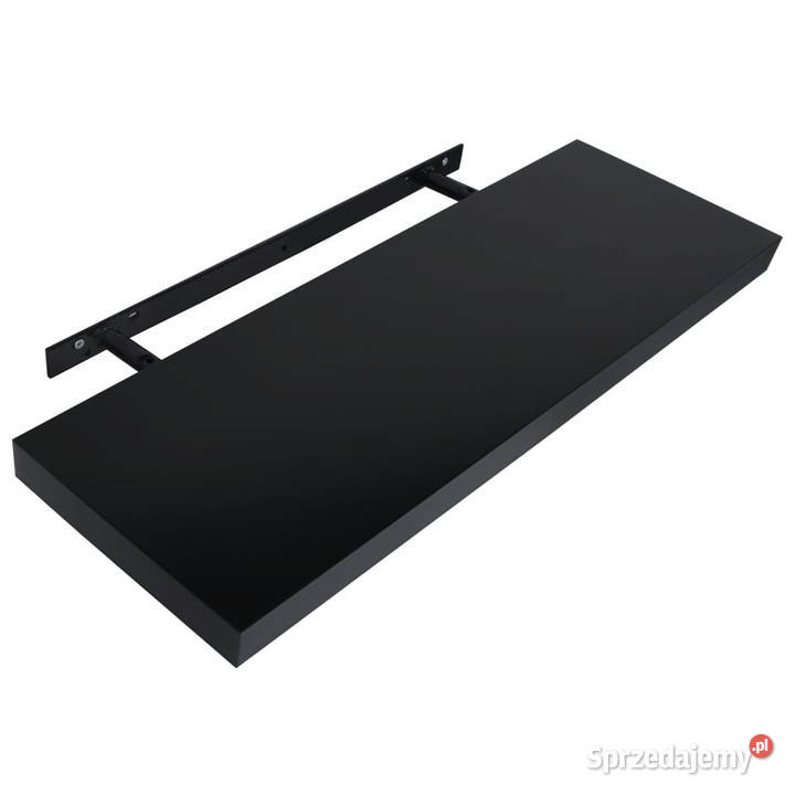 Wiszące półki ścienne 2 czarne 100 x 20 x 38 Warszawa