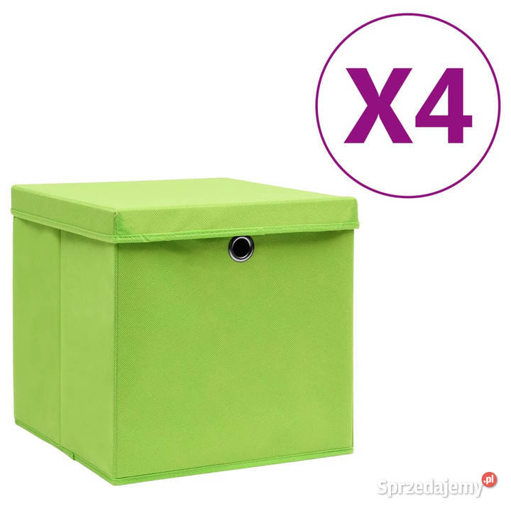 Pudełka z pokrywami 4 28x28x28 zielone WM325228 Pozostałe Warszawa sprzedam