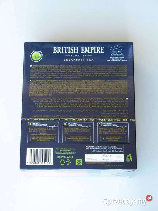 TET British Empire 100 200g Czarna Herbata małopolskie Kraków