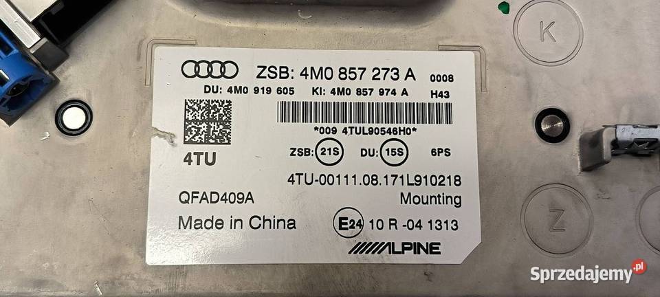 WYŚWIETLACZ PANEL AUDI Q7 II 4M 4M1035036 Lipno