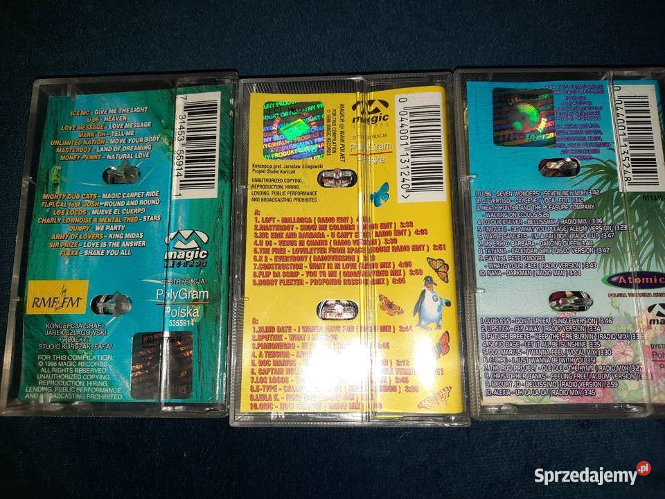 Składanki magnetofonowe Popcorn Hits z lat 90 kaseta Wrocław