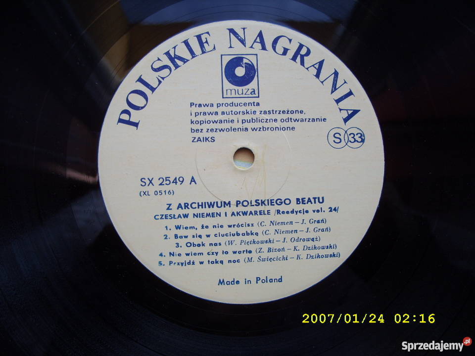 Rock LP CZESLAW NIEMEN AKWARELE RED VO 24 sprzedam