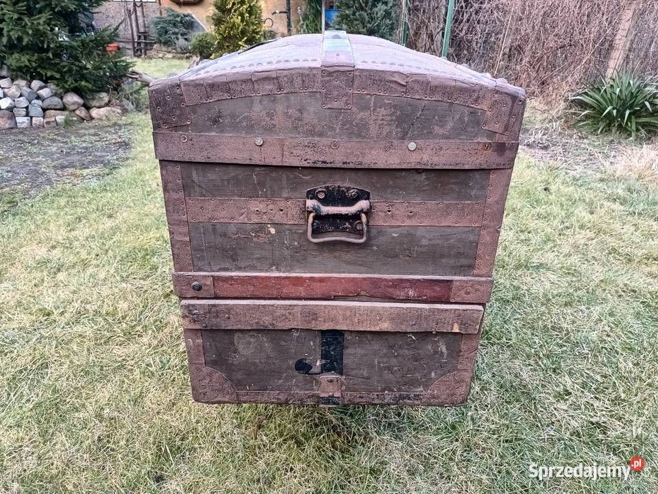Stary kufer podróżny 67cm Trzciel sprzedam