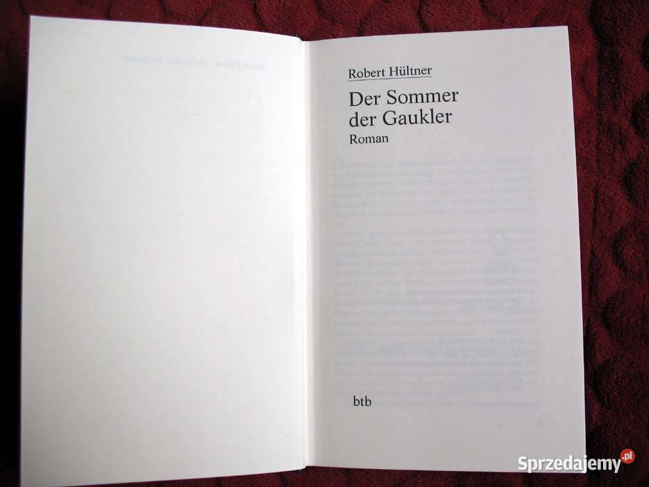 Der Sommer der Gaukler Robert Hultner książka Siedlce
