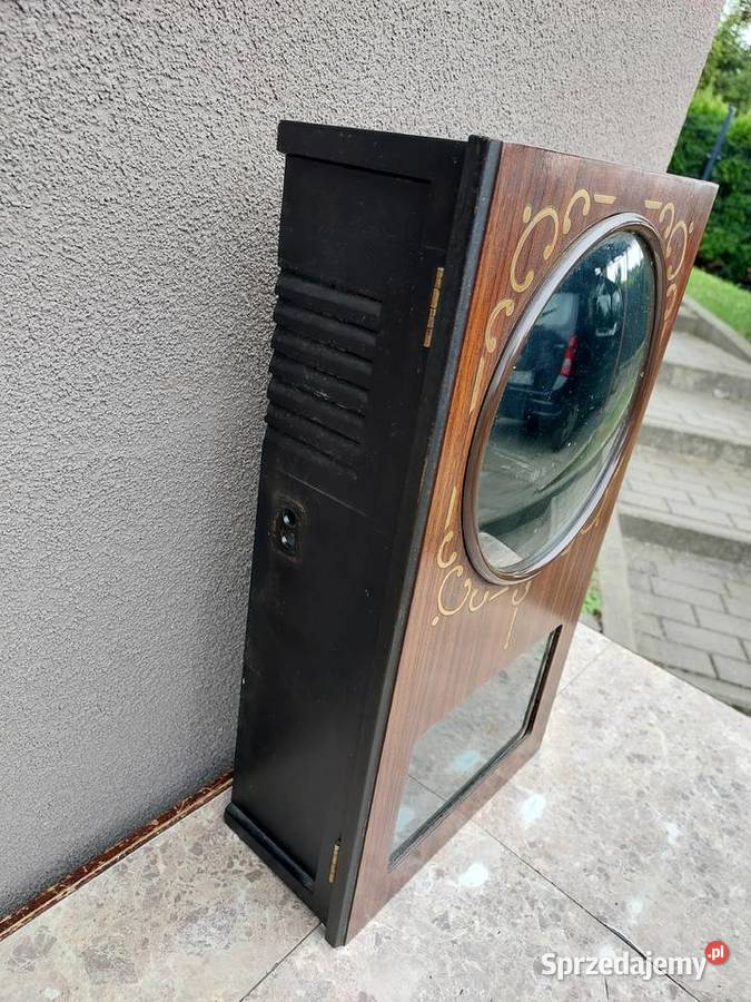 647 Skrzynia obudowa starego zegara Metron brązowy Tczew