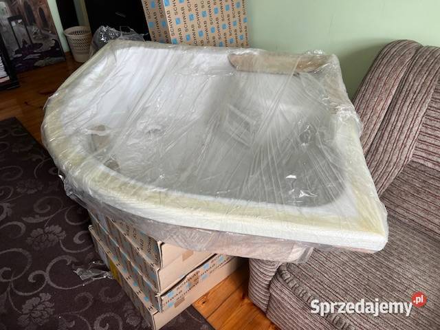 brodzik półokrągły 90 x 24 z siedziskiem