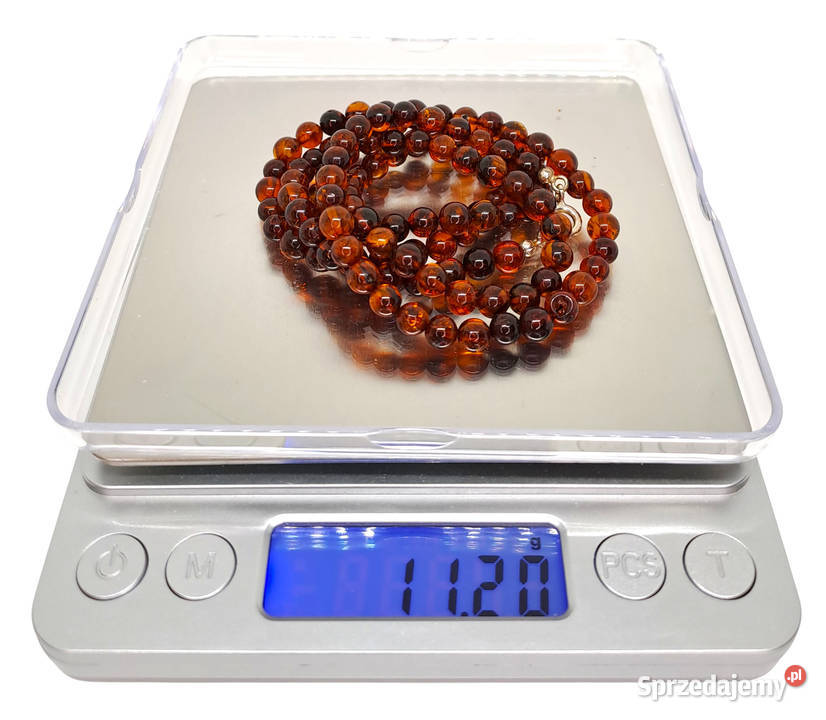 Korale z bursztynu bursztyn bałtycki kulka