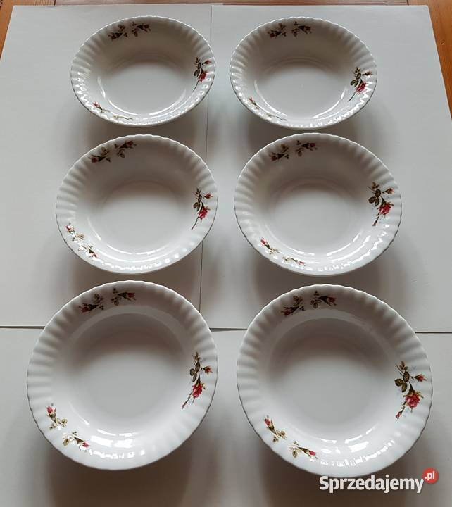 Głębokie talerze obiadowe porcelana Chodzież Zastawa stołowa