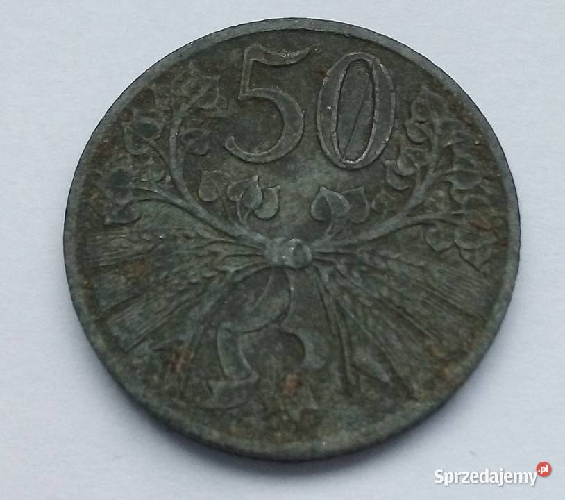 PROTEKTORAT CZECH I MORAW 50 HALERZY 1941 r CYNK Legionowo