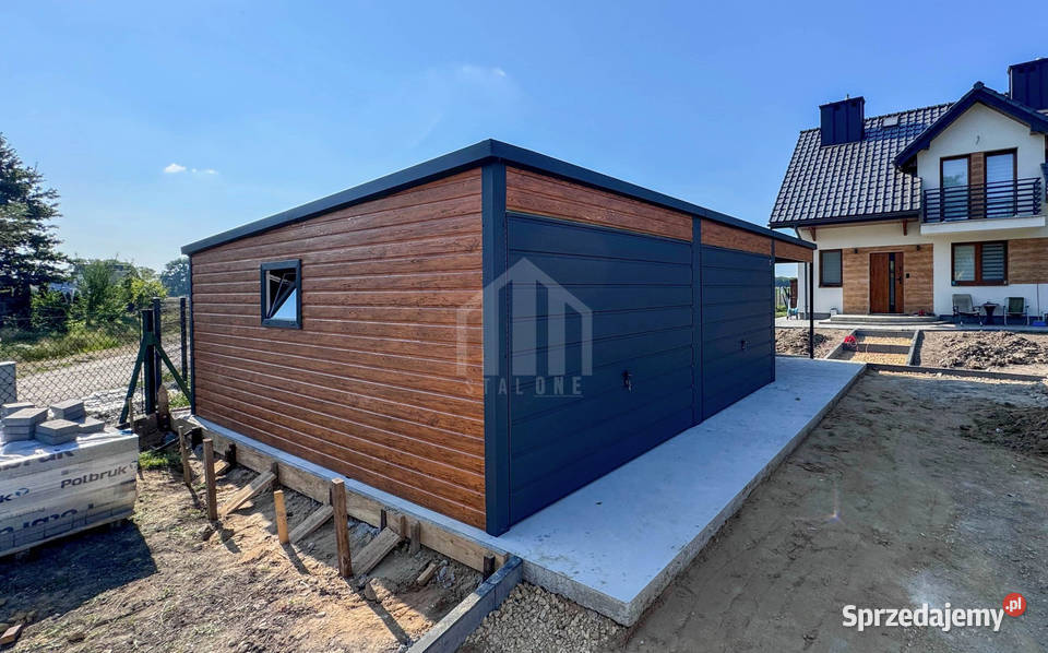 Garaż blaszany 9x5m wnęka 3x1m 2x brama uchylna warmińsko-mazurskie Iława