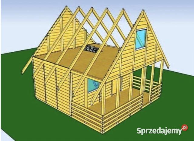 Domek całoroczny letniskowy drewniany z