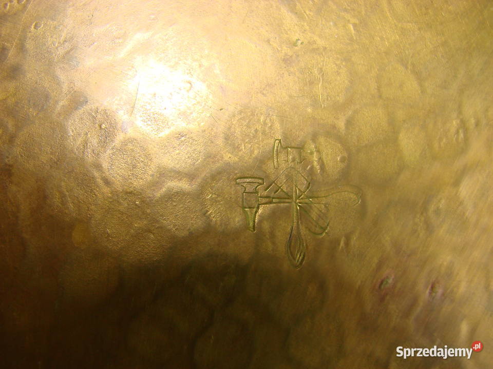 mosiężna taca sygnowana sprzedam