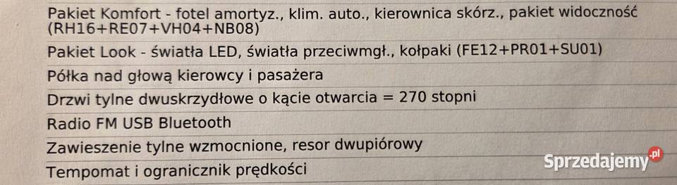 Peugeot Boxer 2021r 165 45000 tempomat ABS Bydgoszcz