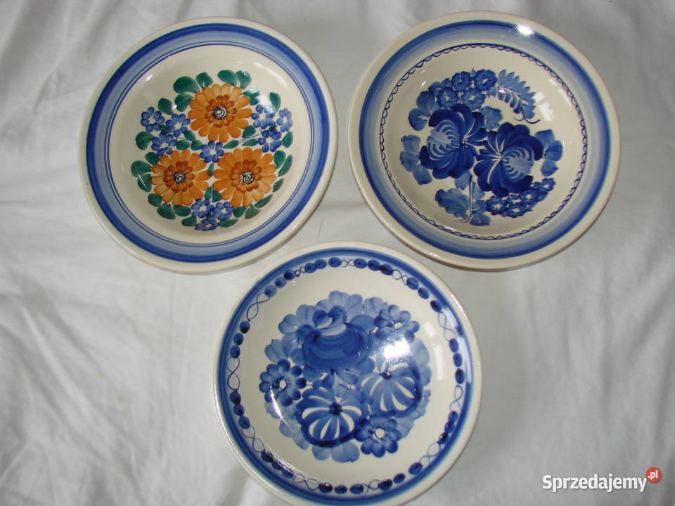 Włocławek fajansowy talerz dekoracyjny pomorskie Pruszcz Gdański