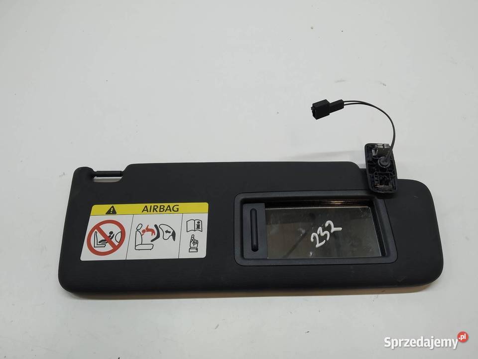 DASZKI PRZECIWSŁONECZNE PRAWY PASAŻERA CZARNY