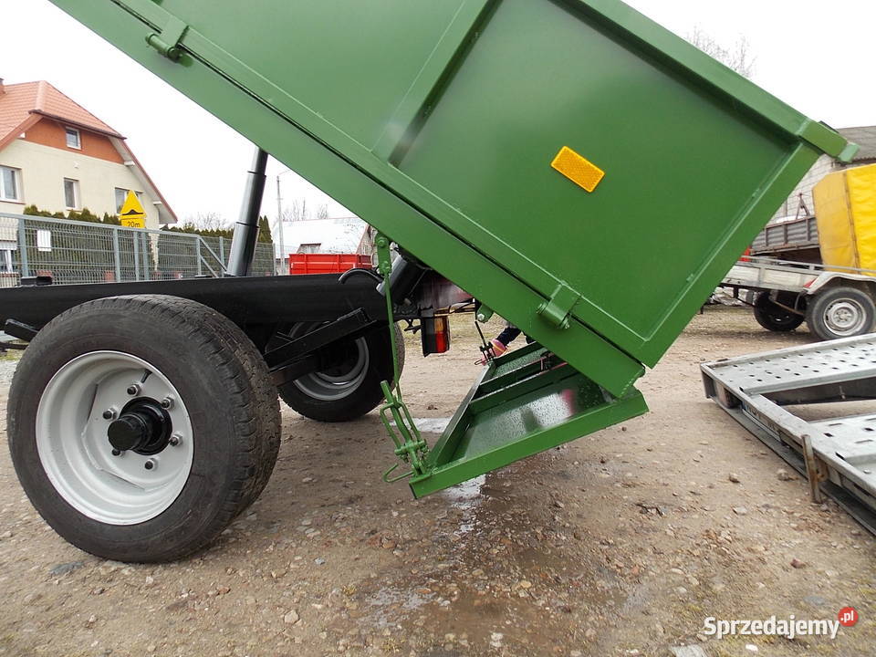 Przyczepa wywrotka jednoosiowa nowa bmocna Rolnictwo Nowe Iganie sprzedam