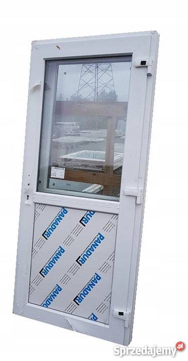 DRZWI ZEWNĘTRZNE PCV Sklepowe Nowe 105x210 BIAŁE lubelskie Lublin