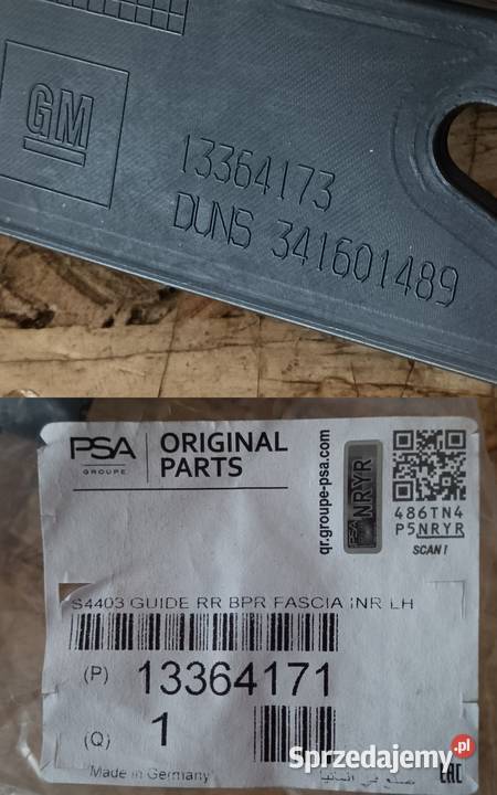 OPEL ADAM ŚLIZG MOCOWANIE UCHWYT ZDERZAK LEWY wielkopolskie Pleszew