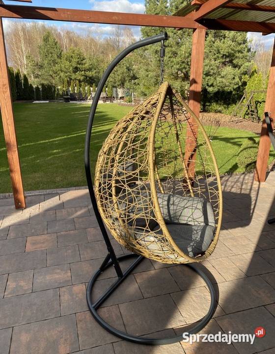 Fotel Kokon Ogrodowy Wiszący z Poduszkami Kraków sprzedam