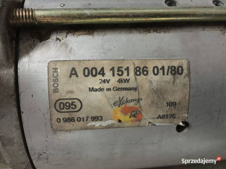Rozrusznik Bosch 0986017993 0041518601 24V 4KW Maszewo