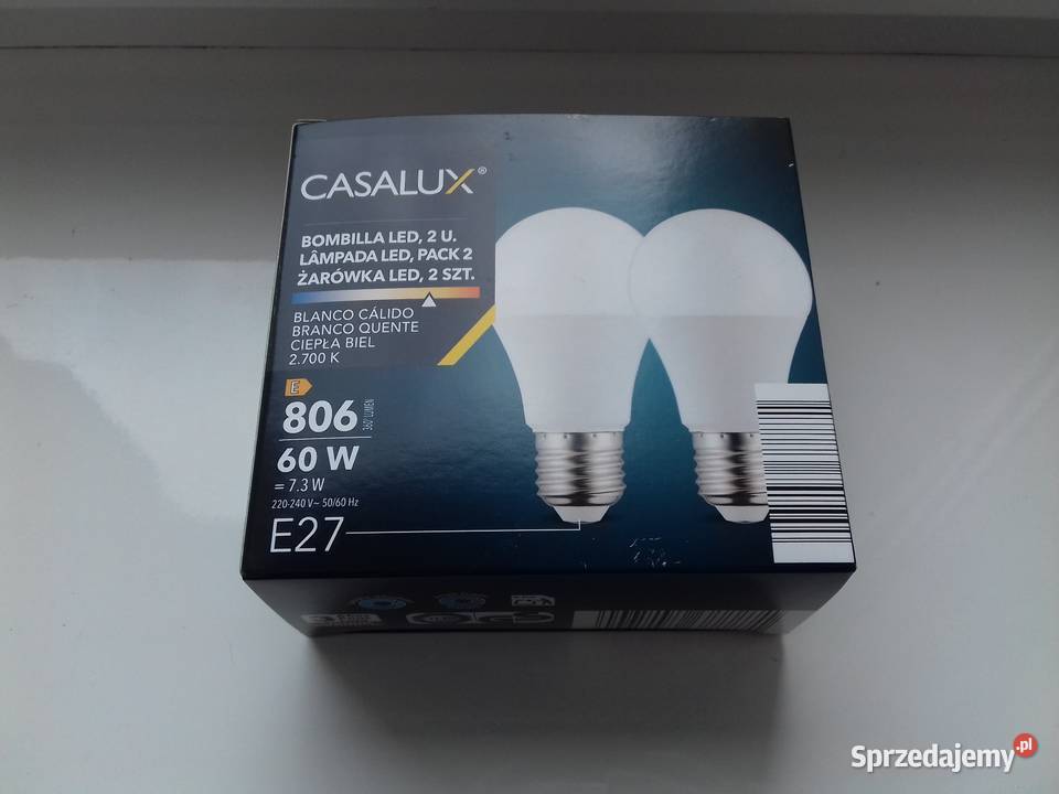 2 żarówki LED E27 73W 2700K 806lm Casalux w Bydgoszcz
