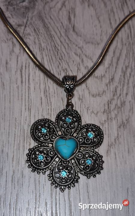 Naszyjnik damski kamienie posrebrzane Łódź sprzedam
