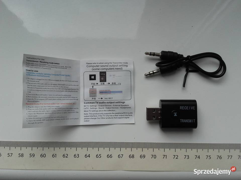 2w1 odbiornik nadajnik BT 50 jack 35mm USB Bydgoszcz
