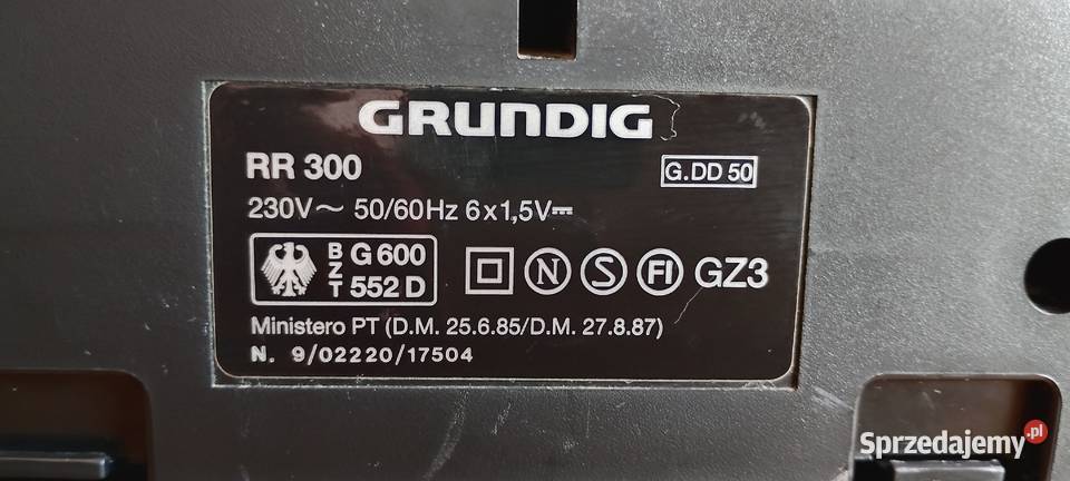 Kultowy Grundig RR 300 Stan Kolekcjonerski 100 Wąbrzeźno