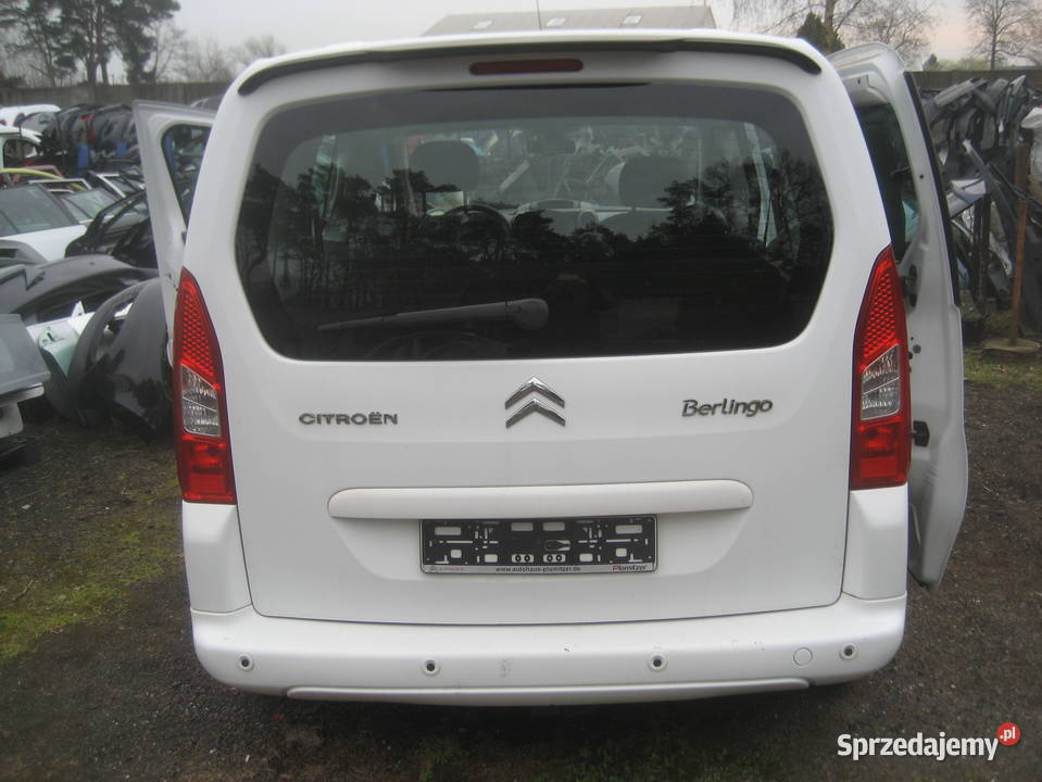 citroen berlingo iii 0812r klapa tył zderzak pdc osobowe Klapy bagażnika wielkopolskie Rakoniewice