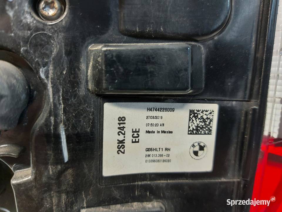 BMW G05 X5 30d 2019r LAMPA PRAWA TYŁ 2SK2418ECE
