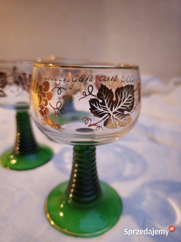 Komplet kieliszków 33 Rmer ręcznie zdobione Nowa Ruda sprzedam