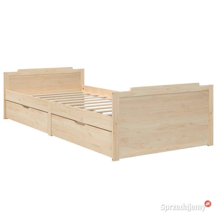 Rama łóżka z szufladami lite drewno sosnowe 90 x mazowieckie