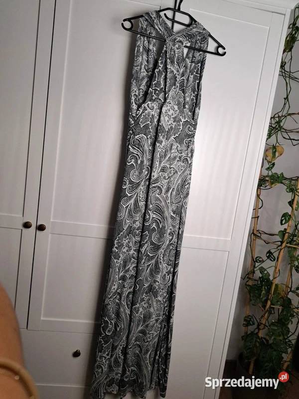 Sukienka maxi z printem paisley Odzież damska Trąbki Wielkie