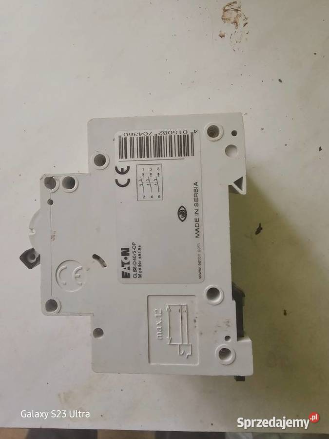 Bezpiecznik Ska 3fazowy Eaton 40A typ D CLS6D403 Elektryka Olsztyn