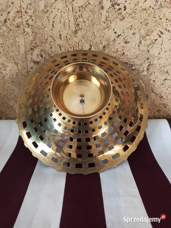 Stara patera mosiężna mosiądz Made In India Ostrów Wielkopolski