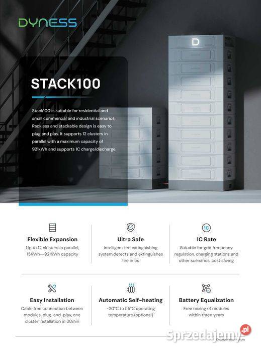 Magazyn Energii Dyness STACK100 7168kWh LiFePO4